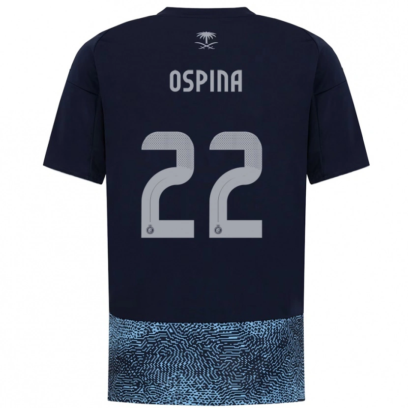 Danxen Niño Camiseta David Ospina #22 Marino Azul Celeste 2ª Equipación 2025/26 La Camisa