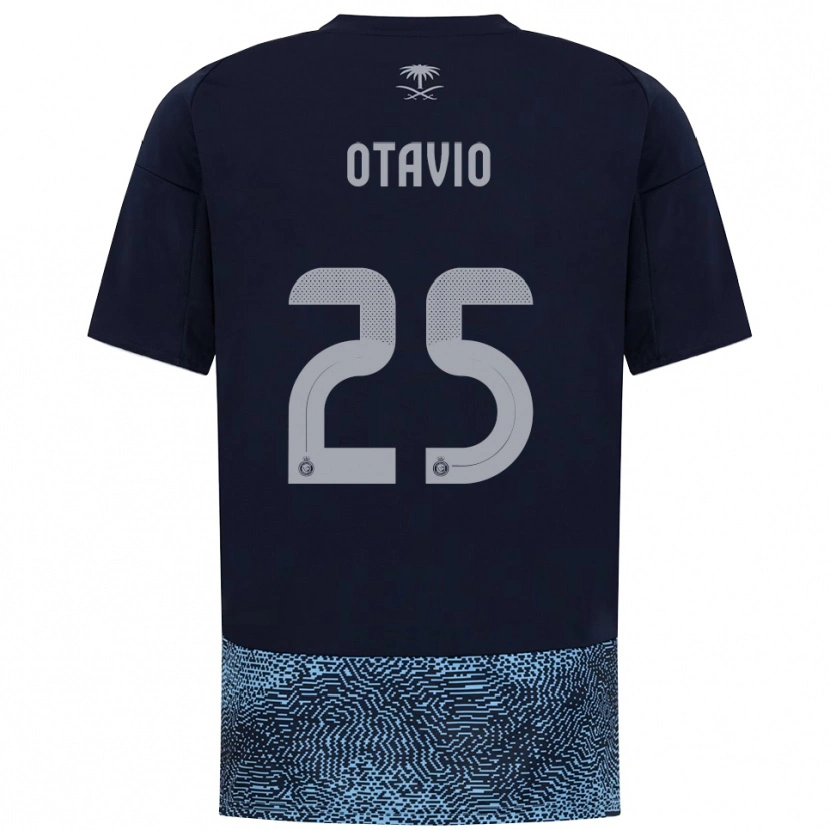 Danxen Niño Camiseta Otávio #25 Marino Azul Celeste 2ª Equipación 2025/26 La Camisa