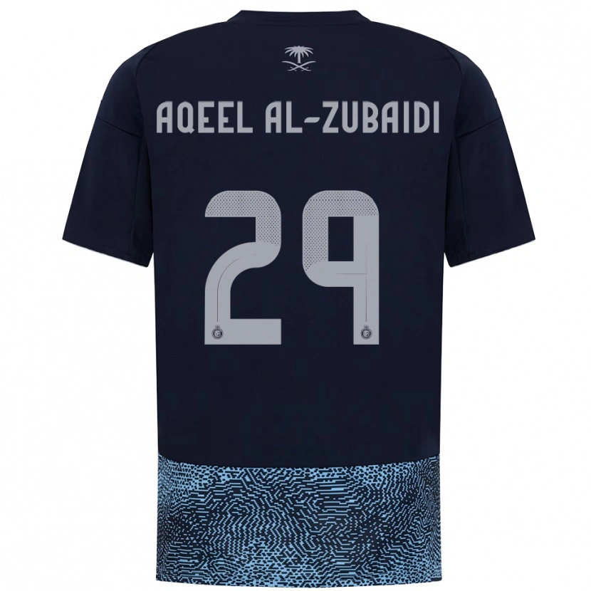Danxen Niño Camiseta Fahad Aqeel Al-Zubaidi #29 Marino Azul Celeste 2ª Equipación 2025/26 La Camisa