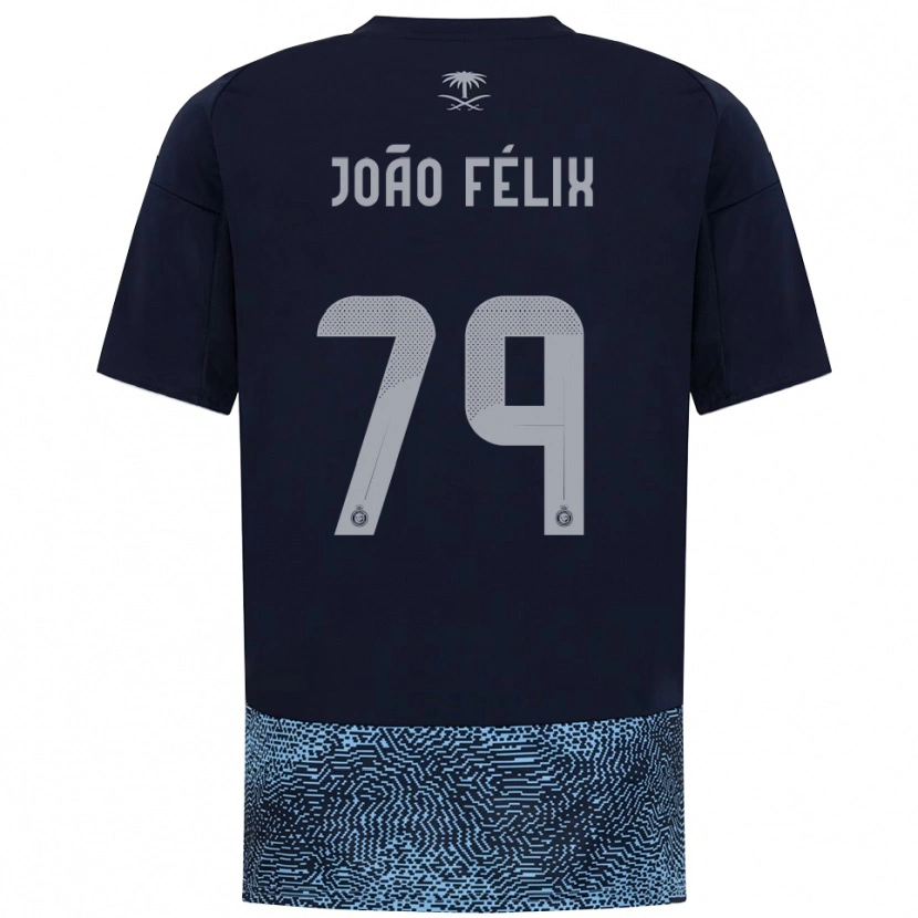 Danxen Niño Camiseta João Félix #79 Marino Azul Celeste 2ª Equipación 2025/26 La Camisa