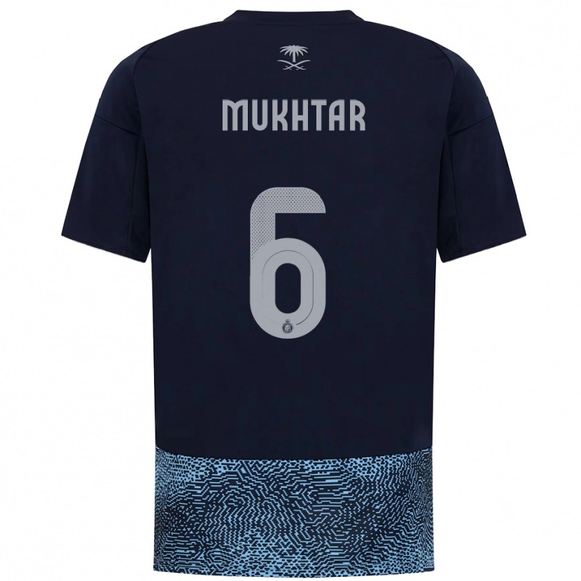 Danxen Niño Camiseta Mukhtar Ali #6 Marino Azul Celeste 2ª Equipación 2025/26 La Camisa