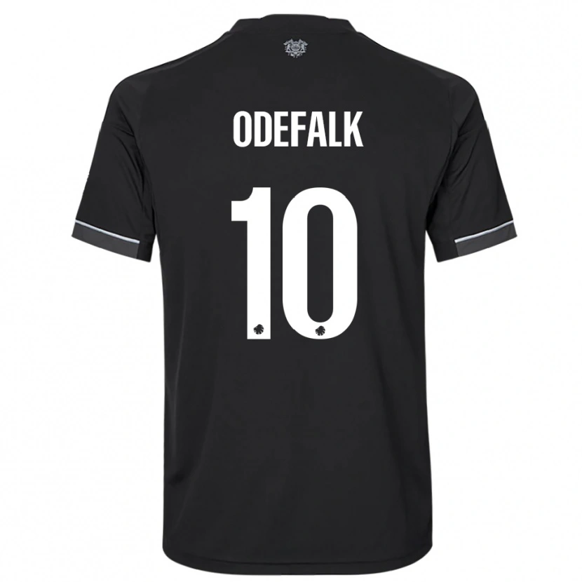Danxen Niño Camiseta Alexander Odefalk #10 Negro Blanco 2ª Equipación 2025/26 La Camisa