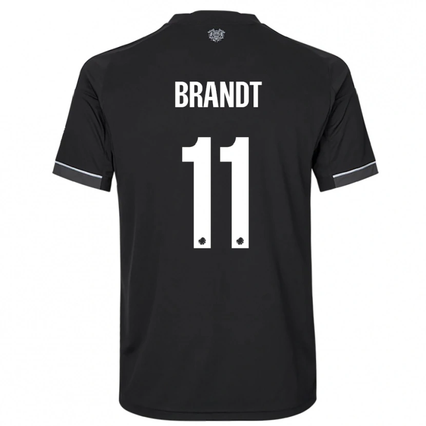 Danxen Niño Camiseta Emma Brandt #11 Negro Blanco 2ª Equipación 2025/26 La Camisa