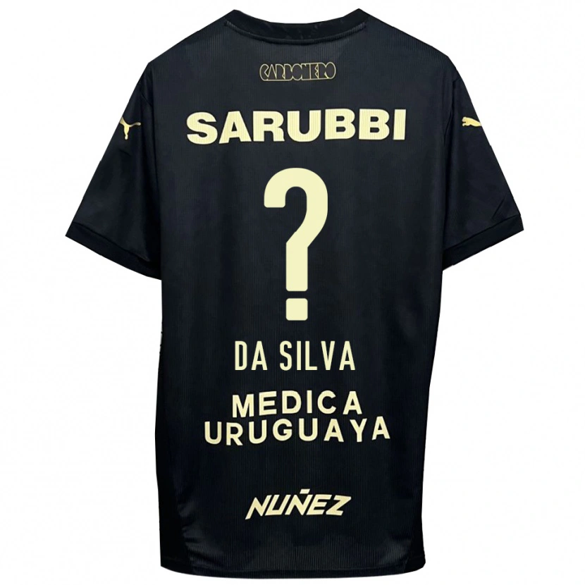 Danxen Niño Camiseta Gabriel Da Silva #0 Negro Oro 2ª Equipación 2025/26 La Camisa