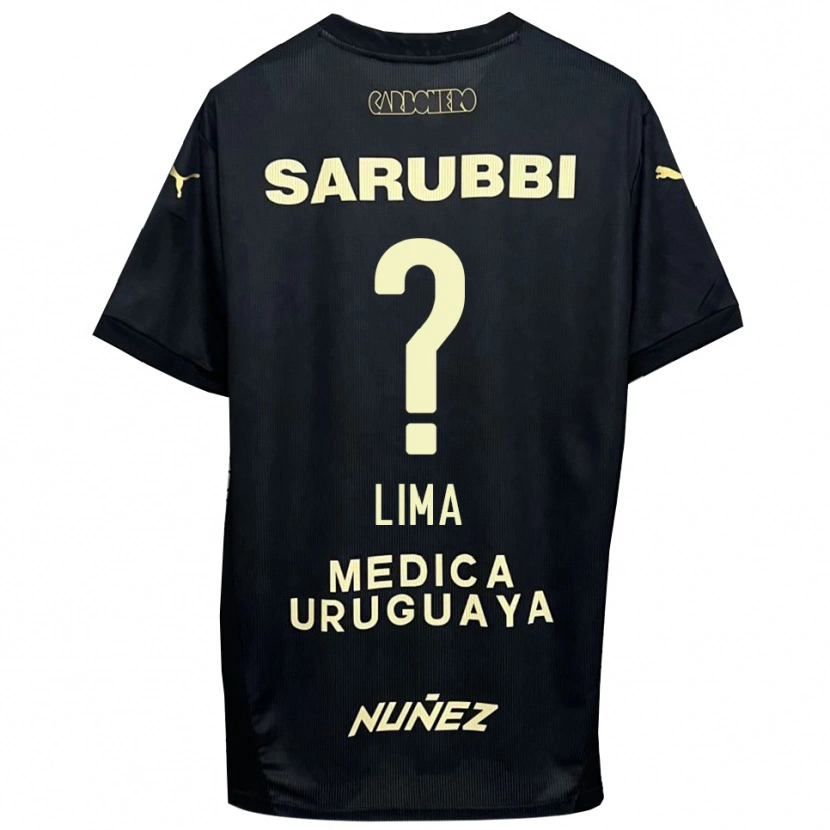 Danxen Niño Camiseta Jhonatan Lima #0 Negro Oro 2ª Equipación 2025/26 La Camisa
