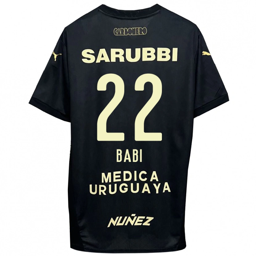 Danxen Niño Camiseta Matheus Babi #22 Negro Oro 2ª Equipación 2025/26 La Camisa