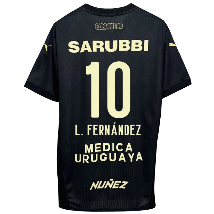 Danxen Niño Camiseta Leonardo Fernández #10 Negro Oro 2ª Equipación 2025/26 La Camisa