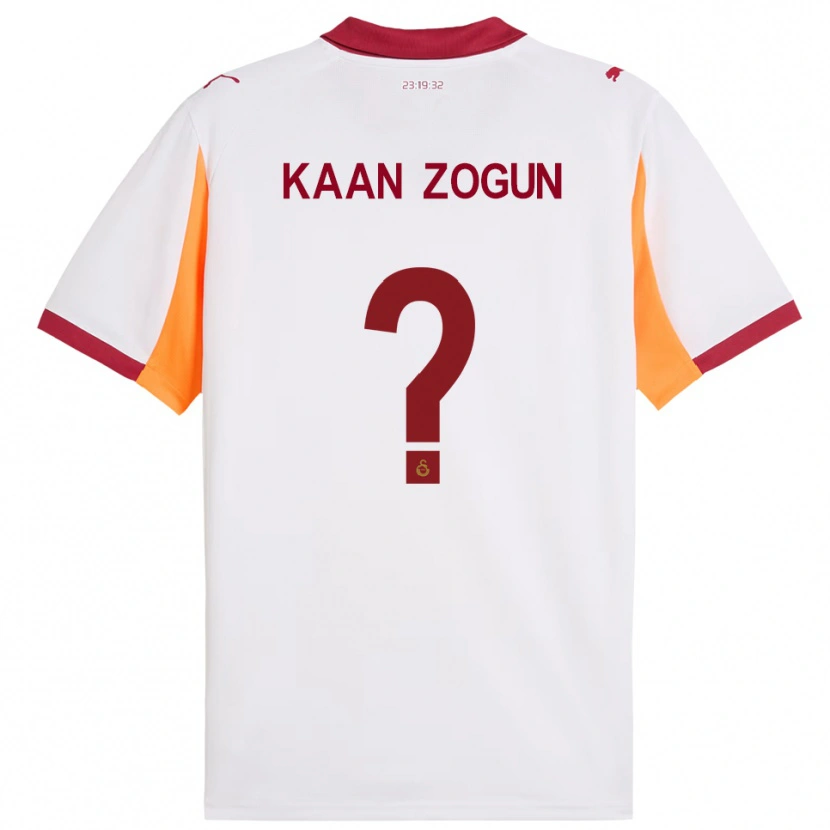 Danxen Niño Camiseta Mehmet Kaan Zogun #0 Blanco Rojo 2ª Equipación 2025/26 La Camisa
