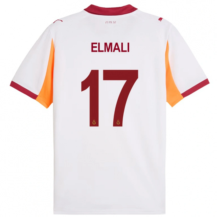 Danxen Niño Camiseta Eren Elmalı #17 Blanco Rojo 2ª Equipación 2025/26 La Camisa