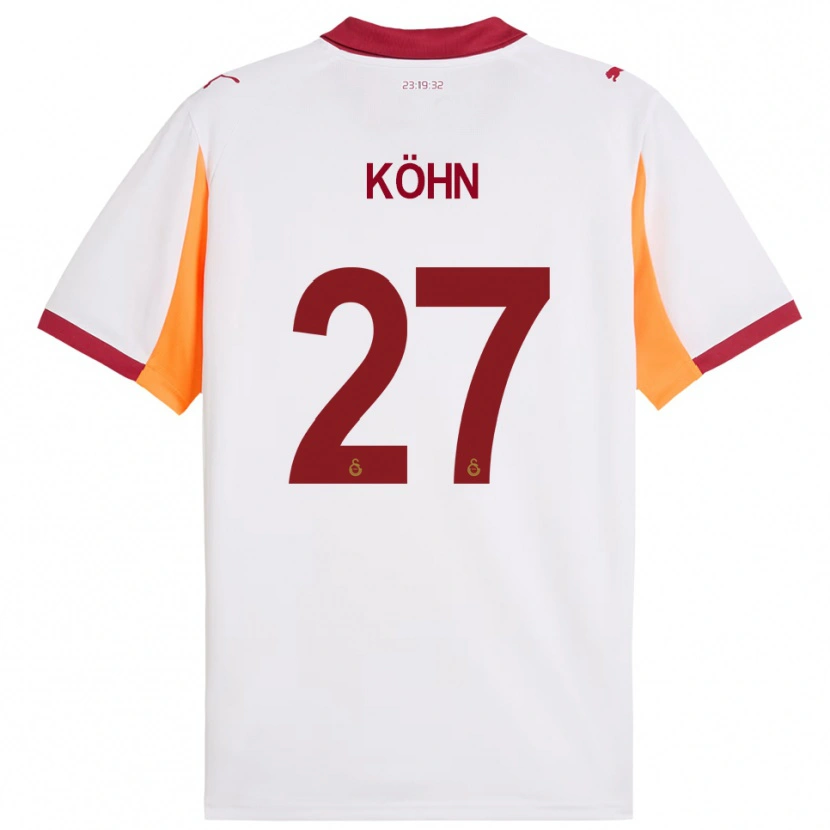Danxen Niño Camiseta Derrick Köhn #27 Blanco Rojo 2ª Equipación 2025/26 La Camisa