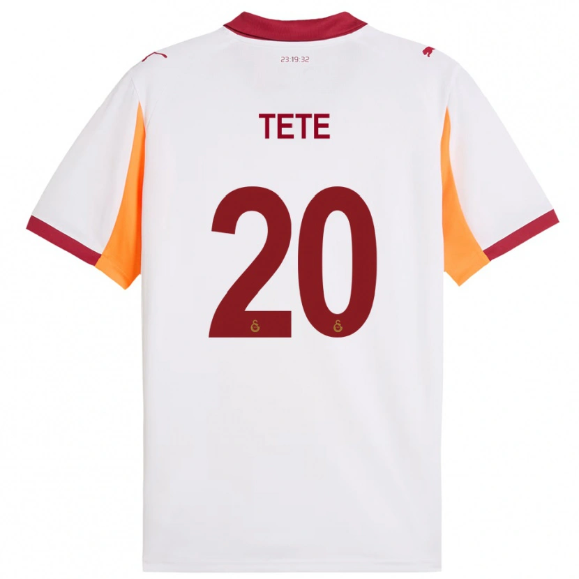 Danxen Niño Camiseta Tete #20 Blanco Rojo 2ª Equipación 2025/26 La Camisa