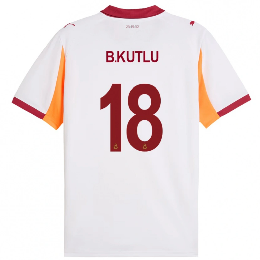 Danxen Niño Camiseta Berkan Kutlu #18 Blanco Rojo 2ª Equipación 2025/26 La Camisa
