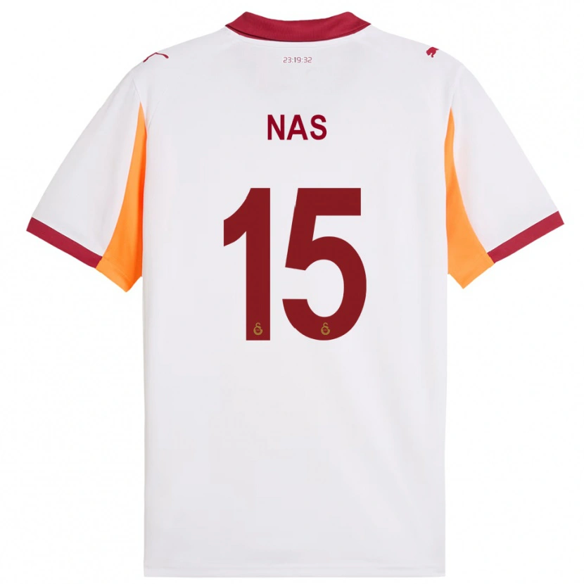 Danxen Niño Camiseta Siraçhan Nas #15 Blanco Rojo 2ª Equipación 2025/26 La Camisa