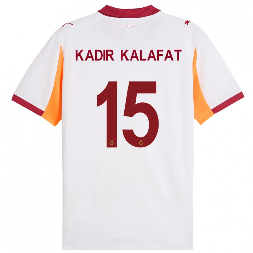 Danxen Niño Camiseta İsmail Kadir Kalafat #15 Blanco Rojo 2ª Equipación 2025/26 La Camisa