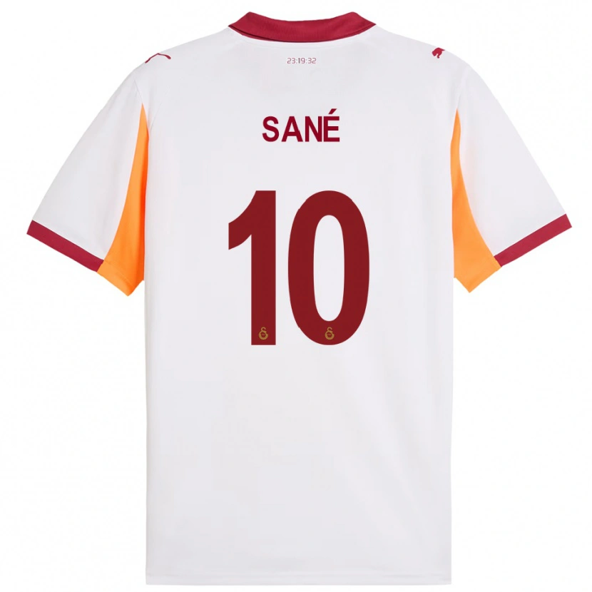 Danxen Niño Camiseta Leroy Sané #10 Blanco Rojo 2ª Equipación 2025/26 La Camisa