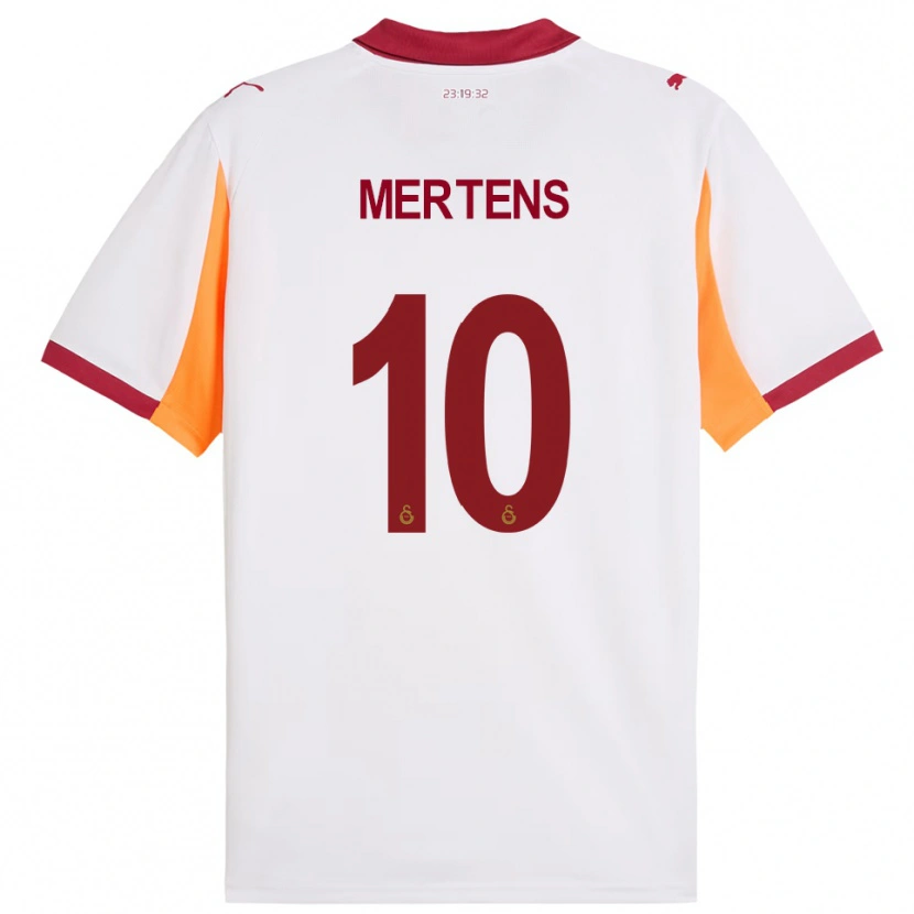 Danxen Niño Camiseta Dries Mertens #10 Blanco Rojo 2ª Equipación 2025/26 La Camisa