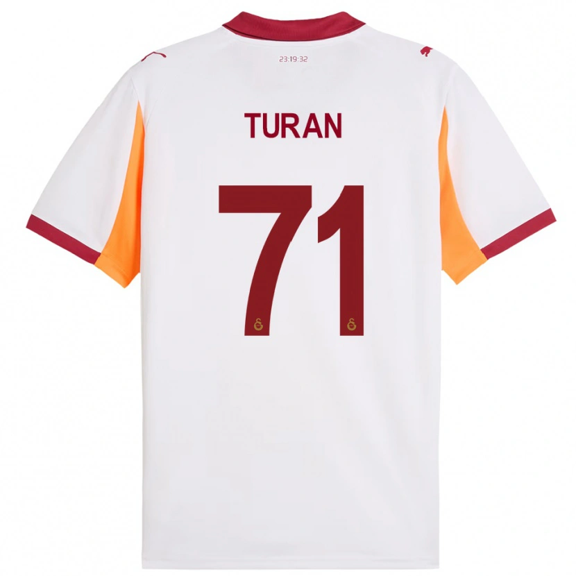 Danxen Niño Camiseta Hasan Turan #71 Blanco Rojo 2ª Equipación 2025/26 La Camisa