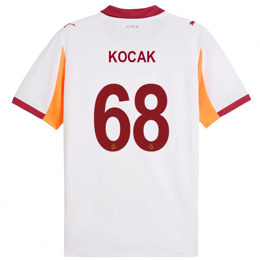 Danxen Niño Camiseta Furkan Koçak #68 Blanco Rojo 2ª Equipación 2025/26 La Camisa