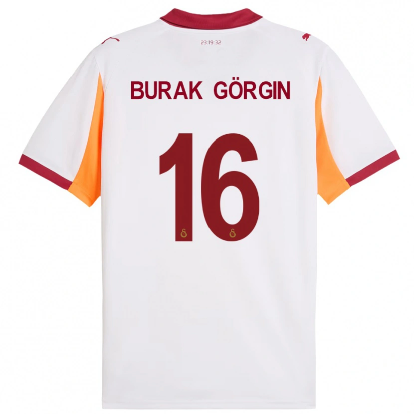 Danxen Niño Camiseta Muhammet Burak Görgin #16 Blanco Rojo 2ª Equipación 2025/26 La Camisa