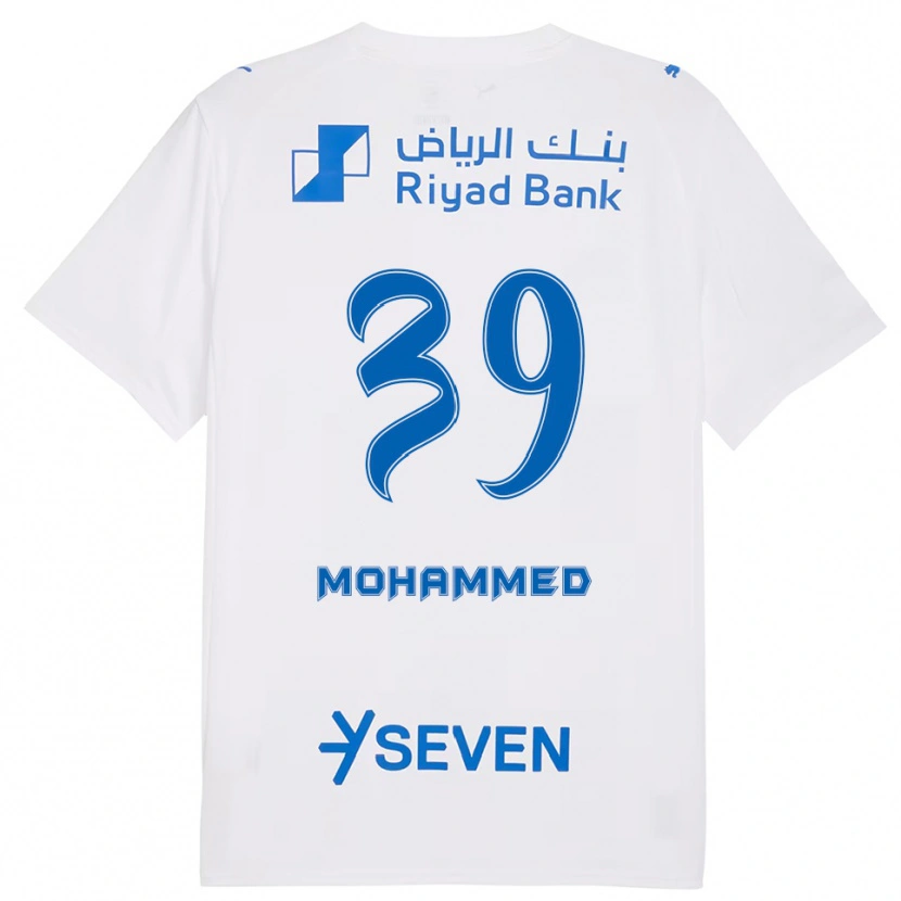 Danxen Niño Camiseta Mohammed Al-Zaid #39 Blanco Azul 2ª Equipación 2025/26 La Camisa