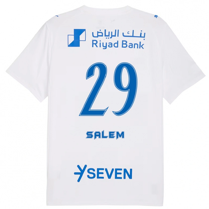 Danxen Niño Camiseta Salem Al-Dawsari #29 Blanco Azul 2ª Equipación 2025/26 La Camisa