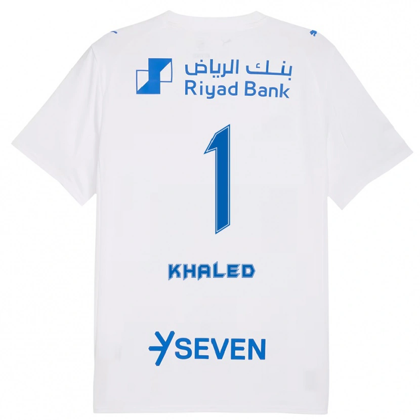 Danxen Niño Camiseta Nawal Khaled #1 Blanco Azul 2ª Equipación 2025/26 La Camisa