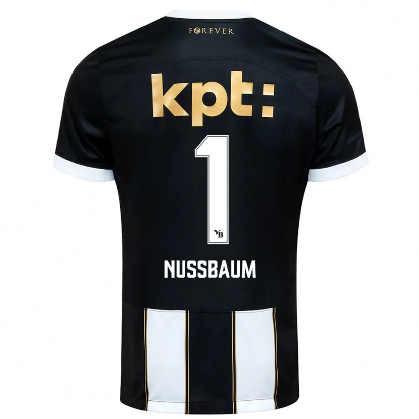 Danxen Niño Camiseta Ramon Nussbaum #1 Negro Blanco 2ª Equipación 2025/26 La Camisa