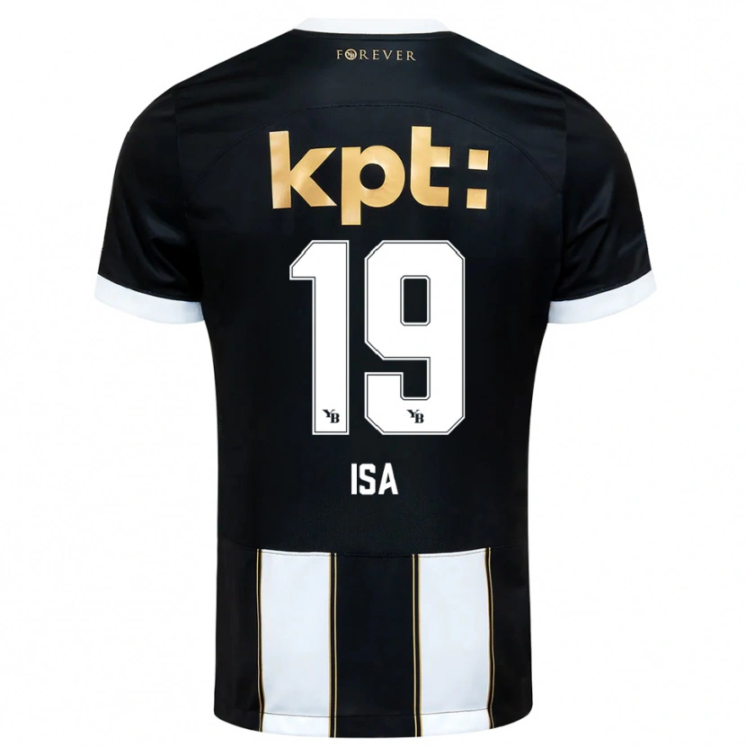Danxen Niño Camiseta Ron Isa #19 Negro Blanco 2ª Equipación 2025/26 La Camisa