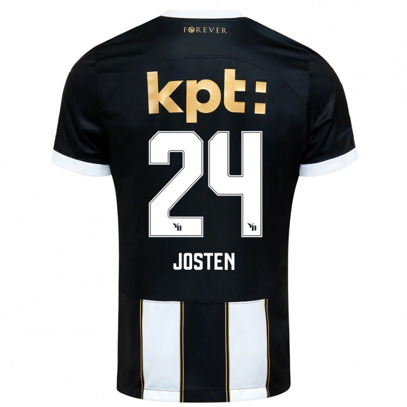 Danxen Niño Camiseta Lisa Josten #24 Negro Blanco 2ª Equipación 2025/26 La Camisa