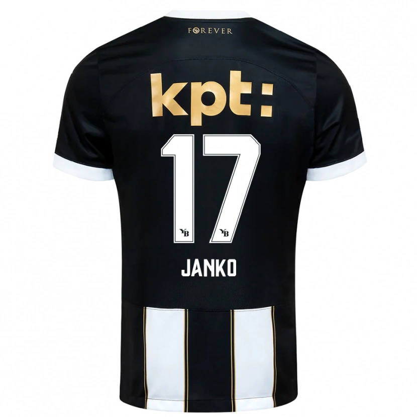 Danxen Niño Camiseta Saidy Janko #17 Negro Blanco 2ª Equipación 2025/26 La Camisa