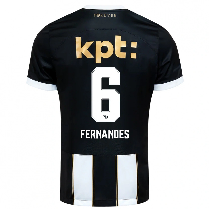 Danxen Niño Camiseta Edimilson Fernandes #6 Negro Blanco 2ª Equipación 2025/26 La Camisa