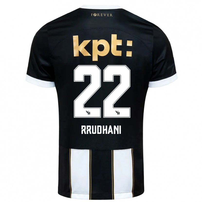 Danxen Niño Camiseta Donat Rrudhani #22 Negro Blanco 2ª Equipación 2025/26 La Camisa