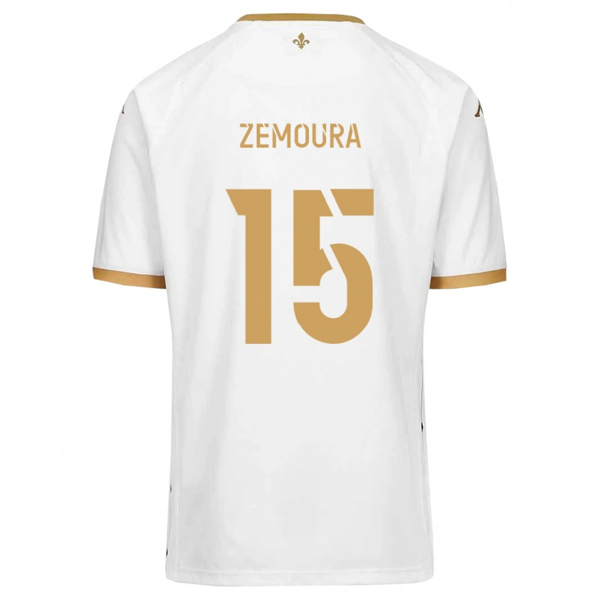 Danxen Niño Camiseta Yohan Zemoura #15 Blanco Dorado 2ª Equipación 2025/26 La Camisa