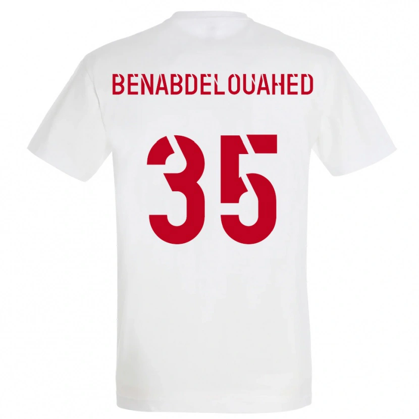 Danxen Niño Camiseta Kaïs Benabdelouahed #35 Blanco Rojo Amarillo 2ª Equipación 2025/26 La Camisa