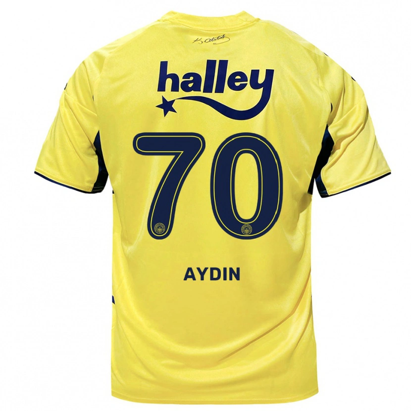 Danxen Niño Camiseta Oğuz Aydın #70 Amarillo Marino 2ª Equipación 2025/26 La Camisa