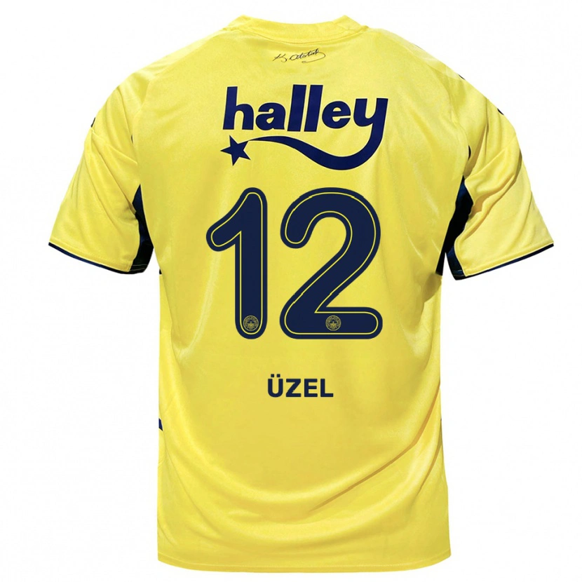 Danxen Niño Camiseta Nevzat Üzel #12 Amarillo Marino 2ª Equipación 2025/26 La Camisa