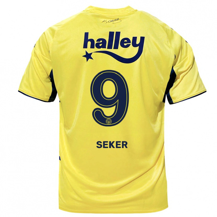 Danxen Niño Camiseta Busem Şeker #9 Amarillo Marino 2ª Equipación 2025/26 La Camisa