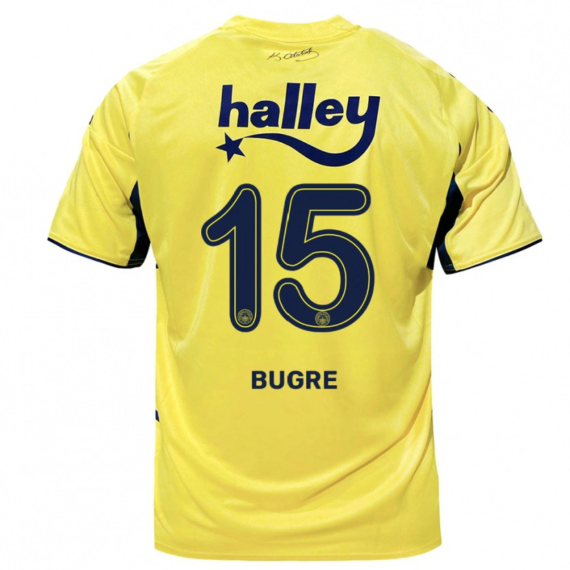 Danxen Niño Camiseta Azumah Bugre #15 Amarillo Marino 2ª Equipación 2025/26 La Camisa