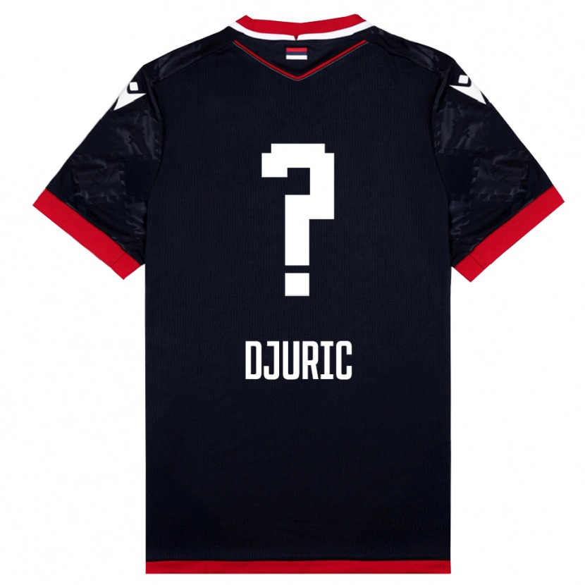 Danxen Niño Camiseta Filip Djuric #0 Negro Rojo 2ª Equipación 2025/26 La Camisa