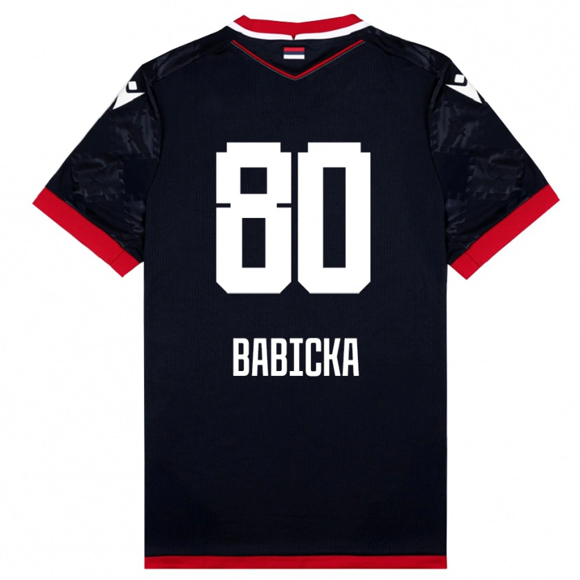 Danxen Niño Camiseta Shavy Babicka #80 Negro Rojo 2ª Equipación 2025/26 La Camisa