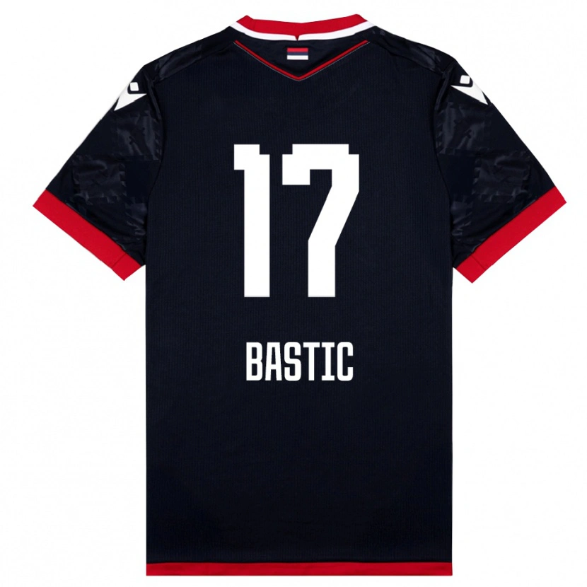 Danxen Niño Camiseta Aleksa Bastic #17 Negro Rojo 2ª Equipación 2025/26 La Camisa