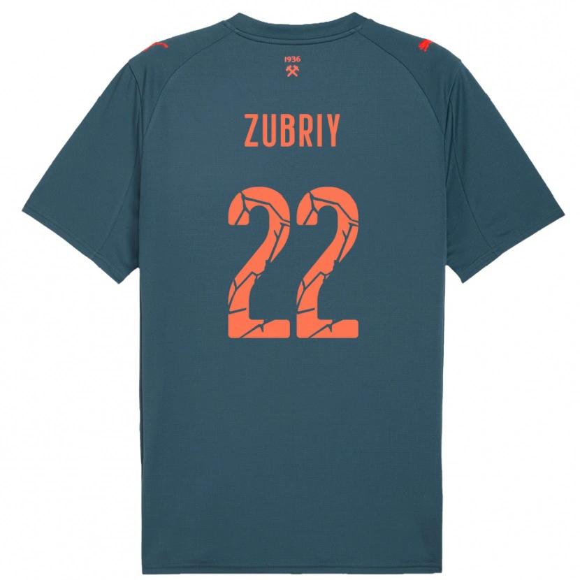 Danxen Niño Camiseta Artem Zubriy #22 Marino Rojo 2ª Equipación 2025/26 La Camisa