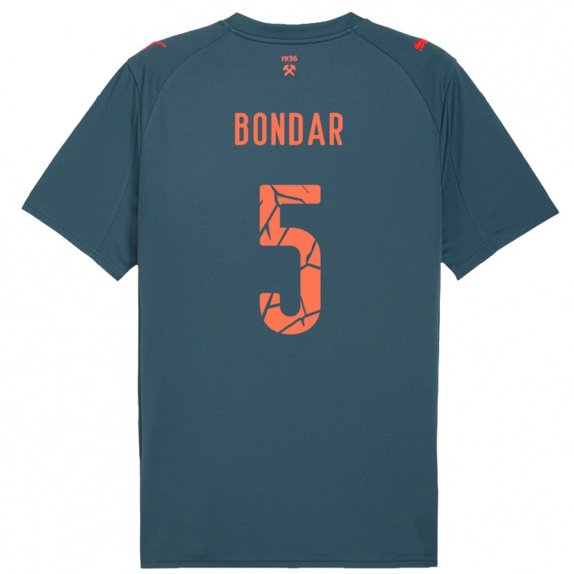 Danxen Niño Camiseta Valeriy Bondar #5 Marino Rojo 2ª Equipación 2025/26 La Camisa