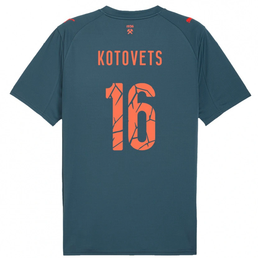 Danxen Niño Camiseta Tetiana Kotovets #16 Marino Rojo 2ª Equipación 2025/26 La Camisa
