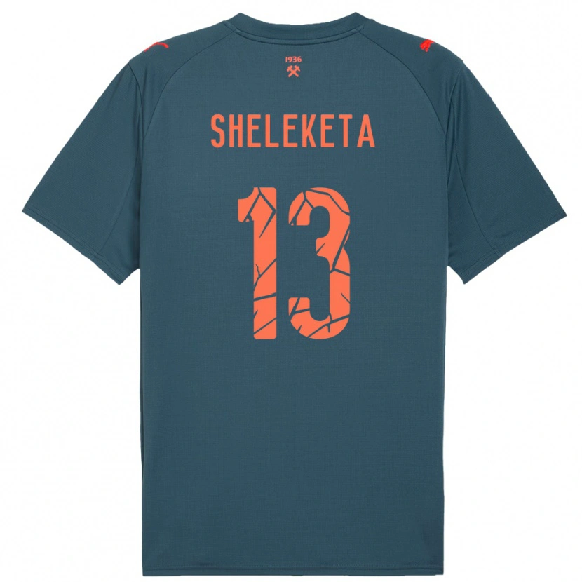Danxen Niño Camiseta Mykyta Sheleketa #13 Marino Rojo 2ª Equipación 2025/26 La Camisa