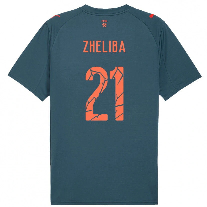 Danxen Niño Camiseta Yan Zheliba #21 Marino Rojo 2ª Equipación 2025/26 La Camisa