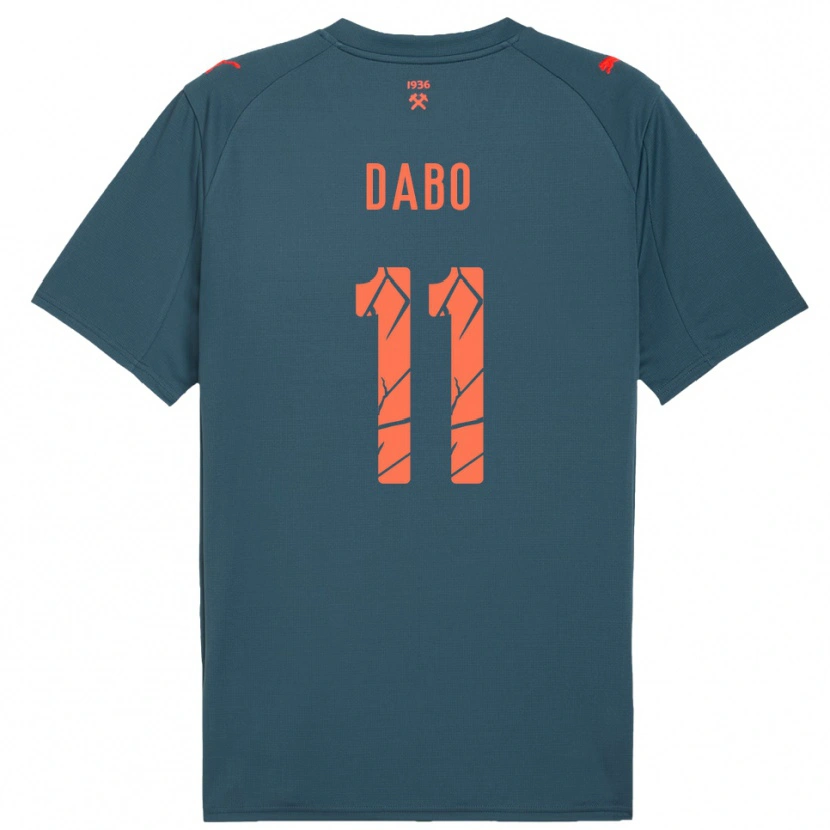 Danxen Niño Camiseta Ibrahima Dabo #11 Marino Rojo 2ª Equipación 2025/26 La Camisa