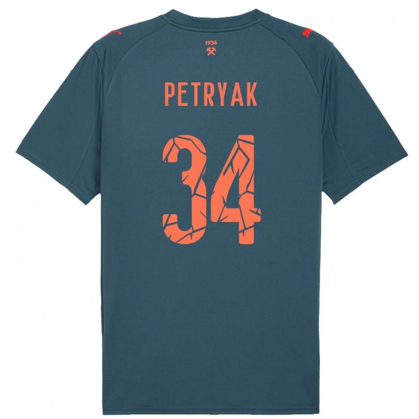 Danxen Niño Camiseta Ivan Petryak #34 Marino Rojo 2ª Equipación 2025/26 La Camisa