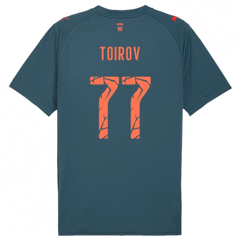 Danxen Niño Camiseta Khusrav Toirov #77 Marino Rojo 2ª Equipación 2025/26 La Camisa