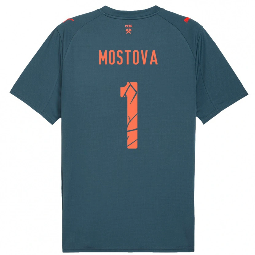 Danxen Niño Camiseta Inha Mostova #1 Marino Rojo 2ª Equipación 2025/26 La Camisa